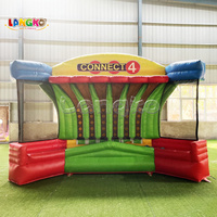 Jeux de sport gonflables commerciaux en PVC 4-en-1 avec panier de tir à la cible et installation facile