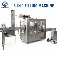 Machine de remplissage automatique rotative haute vitesse pour bouteilles PET d'eau potable pure et minérale de 330 ml, 500 ml, 1000 ml, avec rinçage et bouchage