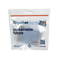 Gravure Printed Eco-Friendly Transparent Frosted PE Plastic Moisture Proof Three Side Seal Mylar Zipper Top Food Packaging Bags