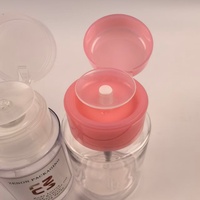 Pompe à lotion à couvercle rabattable avec capuchon anti-poussière transparent, pompe distributrice en plastique pour toner, crème pour les mains