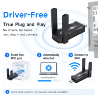 Tarjeta de Red Inalámbrica USB 5G de Doble Banda, Router de 300Mbps, Receptor de Señal para Computadora y TV, Externo para Laptop