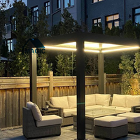 Pergola en aluminium personnalisée à persiennes motorisées bioclimatiques de conception moderne en aluminium