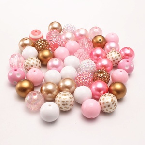 50pc/bag DIY necklace and bracelet set 20mm bubblegum beads mix blue color beads bulk chunky gumball beads
