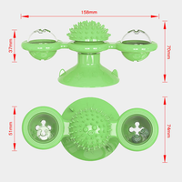 Jouets interactifs pour chats en forme de moulin à vent avec boule lumineuse LED, ventouse et herbe à chat, jouet à mâcher et d'exercice pour chats d'intérieur
