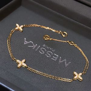 Xinfly 18K Gold and Natural Diamond Fine Jewelry <b>Set</b> for Ladies Fashionable Necklace and <b>Bracelet</b> for Parties - Product Image 2