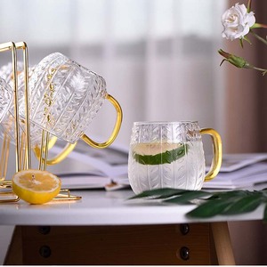 Vente chaude en gros Bouteille d'eau froide en verre transparent à motif d'épi <span class=keywords><strong>de</strong></span> <span class=keywords><strong>blé</strong></span>, grande capacité pour la préparation du thé - Product Image 6