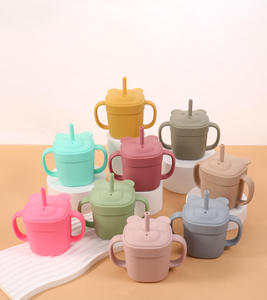 Nuevos Productos: Vasos <span class=keywords><strong>de</strong></span> Silicona para Bebés con Asas, Vaso <span class=keywords><strong>de</strong></span> Agua <span class=keywords><strong>de</strong></span> Alta Calidad con Tapa y Pajita para Entrenamiento <span class=keywords><strong>de</strong></span> Bebida y Refrigerios - Product Image 1