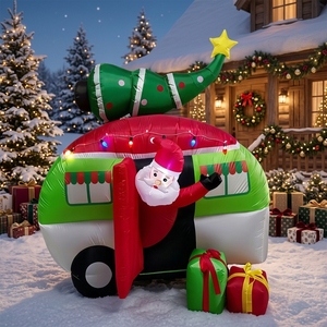 <span class=keywords><strong>Paquete</strong></span> de Regalo Navideño con Coche Inflable de Santa Claus y Árbol de Navidad Iluminado, Venta al Por Mayor de Fábrica, para Decoración de Fiestas Navideñas - Product Image 2