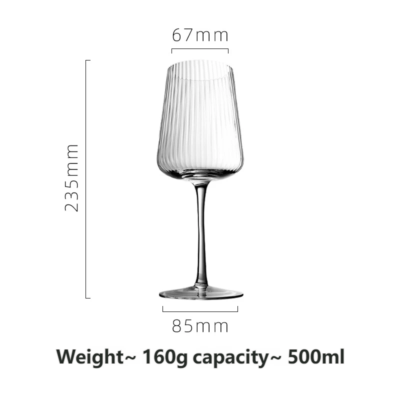 Ww vertical high red wine glass