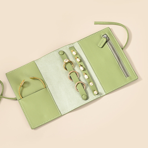 Bolsa Organizadora de Joyas FANXI Multifuncional con Hebilla, Bolsa de Viaje Pequeña Personalizada de Microfibra con Botón para Aretes, Anillos, Pulseras - Product Image 2