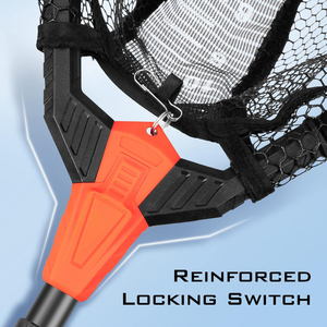 ที่จับแบบตาข่ายจับด้วยมือทำจากอลูมิเนียมยืดออกได้สำหรับตกปลาเรือคายัคและตกปลาของธนาคาร - Product Image 2