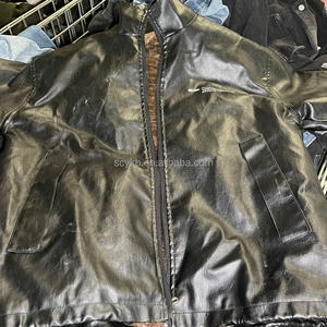 C10 Gebraucht Großhandel Ledermantel Designer Style Stoff Second Hand Kleidung Ukay Ukay 2 Hand Mäntel für Männer und Frauen - Product Image 3