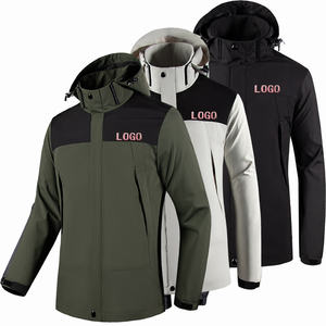 Logo personnalisé Veste softshell coupe-vent d'extérieur pour hommes Veste softshell imperméable à capuche pour hommes Sports tactiques - Product Image 1