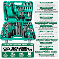 Ensemble d'outils de réparation automobile, clé à douille, clé à cliquet, douilles, ensemble complet d'outils pour mécaniciens, garage et maison