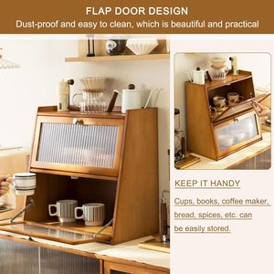 <b>Desktop</b> Storage Box, Cup Storage Display <b>Shelf</b>, Tableware Storage Cabinet - Product Image 4