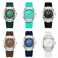 Reloj de Cuarzo MSTIANQ de Lujo para Hombre, Caja de Aleación, Correa de Silicona, Estilo Juvenil, Luminoso, Resistente al Agua, Moderno