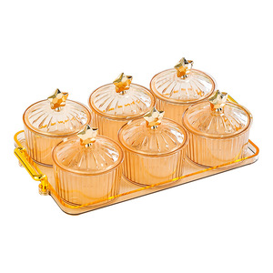 Juego de platos para refrigerios con tapa hermética en forma de cilindro para almacenamiento de alimentos para fiestas 9651 - Product Image 4