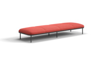 Banc d'attente rectangulaire rembourré en tissu pour salle d'attente de centre médical, hôpital ou clinique