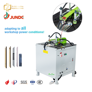 JUNDE 2.2KW 220V/380V Máquina de Corte de Alta Precisión con Sujeción Neumática de 6000 rpm y Hoja de Sierra de 45 y 90 Grados con Protección de Esquinas - Product Image 1