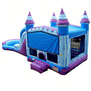 Château gonflable moderne pour jardin, <span class=keywords><strong>grand</strong></span> château gonflable Ice Palace avec toboggan aquatique à vendre - Product Image 2
