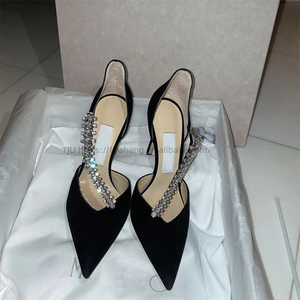 New Sexy Slender New Black Pointy Single-<b>shoe</b> Women's Sandals High Heels - Product Image 1