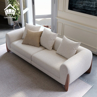 Canapé Moderne en Tissu Blanc 1-2-3-4 Places, Canapé de Luxe Léger, Designer, pour Hôtel, Salon, en Velours Teddy, Ensemble de Meubles Droits