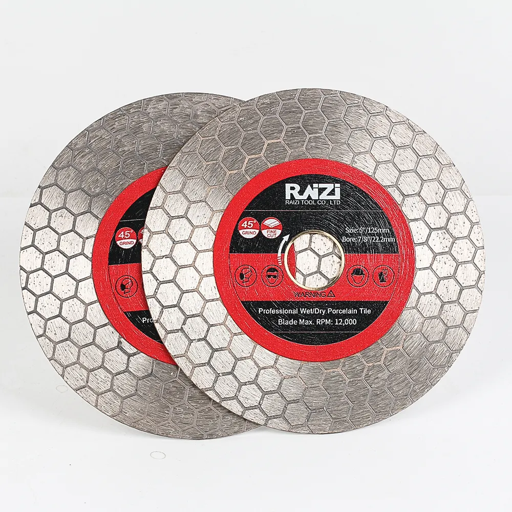 RAIZI 5 pouces 125mm lame de scie diamant pour couper et meuler la pierre marbre porcelaine céramique carrelage disque de coupe