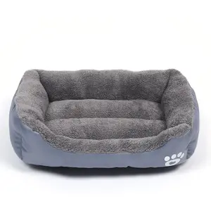 Fabrika toptan yüksek kalite özel eko dostu nefes köpek kanepesi çift kullanımlı çift taraflı büyük dikdörtgen Pet kedi köpek yatağı
