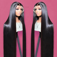 Rambut Palsu Asli Manusia HD Lace Front 13x4 Tanpa Lem Garis Alami Pre-Plucked Kepadatan Tinggi Untuk Wanita