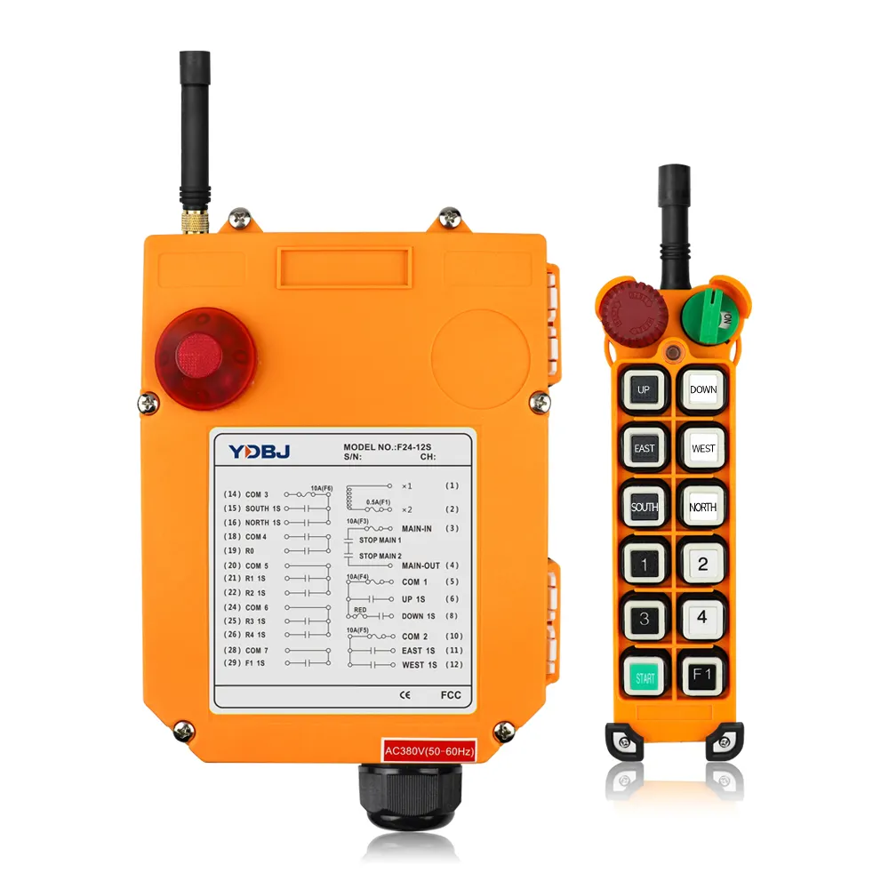 Télécommande industrielle sans fil F24-12D Récepteur et émetteur de télécommande à 12 canaux