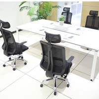 Chaise de bureau ergonomique à dossier mi-haut en maille, pivotante, réglable en hauteur, avec base rotative, pour seniors