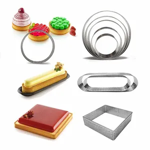 Daire/kalp/kare/Oval şekiller alt kule pasta kek kalıp pişirme araçları ekmek paslanmaz çelik delikli Ring yüzük