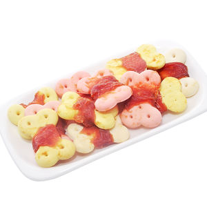 Yüksek kaliteli köpek maması bisküvi ördek sarma bisküvi evcil hayvan atıştırmalığı kemik şekli köpek bisküvi - Product Image 1