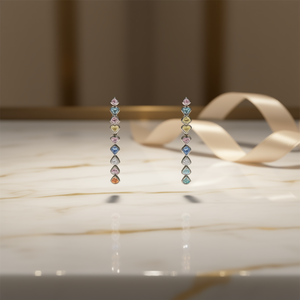 Pendientes de plata con diamantes talla corazón para mujer, joyería romántica para uso diario, pendientes de joyería fina con diamantes naturales amarillos - Product Image 2