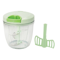 Picador Manual de Ajo y Cebolla con Cuerda, Herramienta Fácil para Picar Verduras, Frutas, Nueces y Hierbas