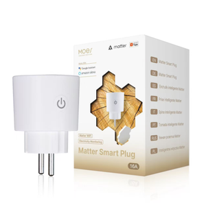 مقبس كهربائي ذكي أوروبي من MatterWiFi مع تطبيق للتحكم عن بعد ومؤقت، متوافق مع HomeKit وGoogle Home وAlexa - Product Image 2