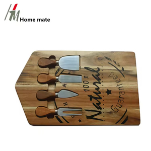 Tùy chỉnh in ấn logo bán buôn sinh thái thân thiện Keo Gỗ Hội Đồng Quản trị với Knife Set - Product Image 2