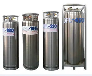 175l 2.0mpa Vertical Lng Welded Insulated Dewar Flask Cryogenic Cylinder For Sale