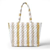 Nouveau sac fourre-tout pour femme imprimé sur mesure, style hawaïen, matelassé, ouvert, personnalisé, grande capacité, en polyester souple