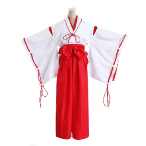 Disfraz de Anime Japonés para Halloween, Disfraz de <span class=keywords><strong>Cosplay</strong></span> de la Sacerdotisa Kikyo de <span class=keywords><strong>Inuyasha</strong></span>, Kimono Japonés en Stock - Product Image 4