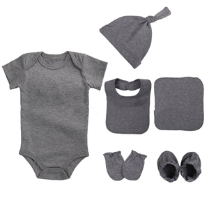 8 pezzi manica corta pagliaccetti calzini guanto 100% cotone tuta vestiti appena nati ragazzi ragazze tuta <span class=keywords><strong>abbigliamento</strong></span> - Product Image 5