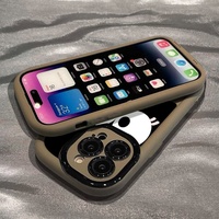 Dessin animé bouffée Big Eye Briquettes pour iPhone 14/15/11ProMax Oppo/Honor 200/Viv XR étuis pour téléphone portable TPU galvanoplastie poignée de téléphone
