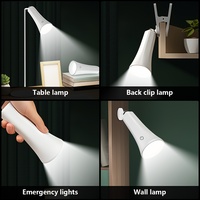 Lampe de bureau magnétique 4 en 1 Rechargeable sans fil LED Flexible Portable USB Port Touch Study Office Bedroom Bedside Modern