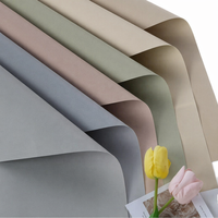 Papier d'emballage floral de luxe imperméable pour boutique, finition mate, pour bouquets de fleurs fraîches, vente en gros, 20 feuilles/paquet