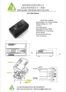 Pour la lampe de table WK-2300FS 120V LED Inc approuvée par UL avec gradateur de phase de bord de pied coulissant sans ensemble de cordon d'éclairage - Product Image 3