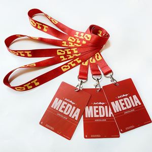 Wholesale Custom Design Full Color Sublimated Heat Transfer Printed <b>Polyester</b> Tear Resistant Folk Art ID VIP <b>Lanyard</b> Passes - Product Image 1