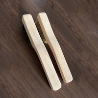 Brosse d'escalade en bois de hêtre à poils de porc, résistante à l'abrasion, pour le nettoyage et la préparation à la craie, équipement de bouldering extérieur, avec housse de protection, Chine