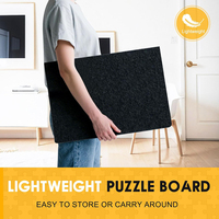 Tapis de puzzle portable antidérapant en feutre léger, plateau de rangement pliable pour puzzles de 1000 ou 500 pièces
