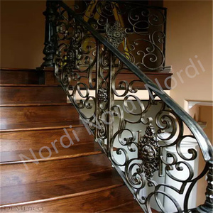 Nordi tùy chỉnh rèn sắt lan can hiện đại sang trọng cổ kim loại tay vịn cho ngôi nhà và biệt thự làm bằng hợp kim nhôm - Product Image 5