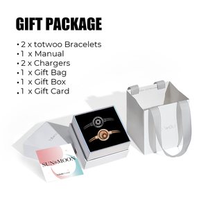 Pulseras Inteligentes para Parejas <span class=keywords><strong>TOTWOO</strong></span>, Diseño de Sol y Luna con Cadena de Serpiente de Circonio, Vibración, Iluminación Táctil, Bluetooth, Regalo para Larga Distancia - Product Image 3